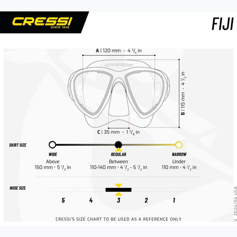 Cressi Fiji Tauchmaske schwarz/blau 6