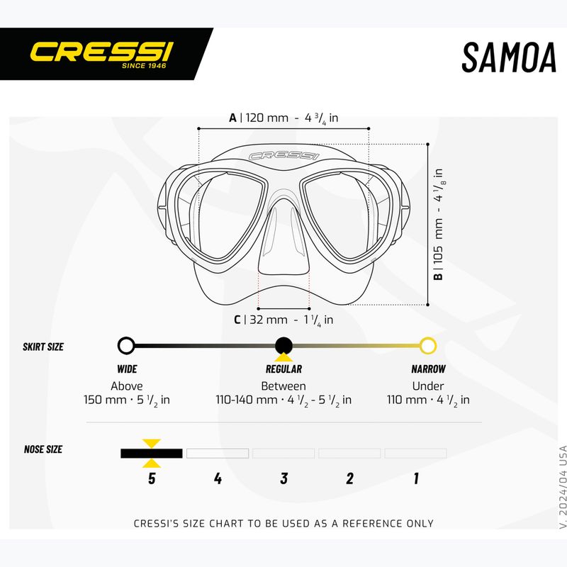 Cressi Samoa Tauchmaske klar/aquamarin 6