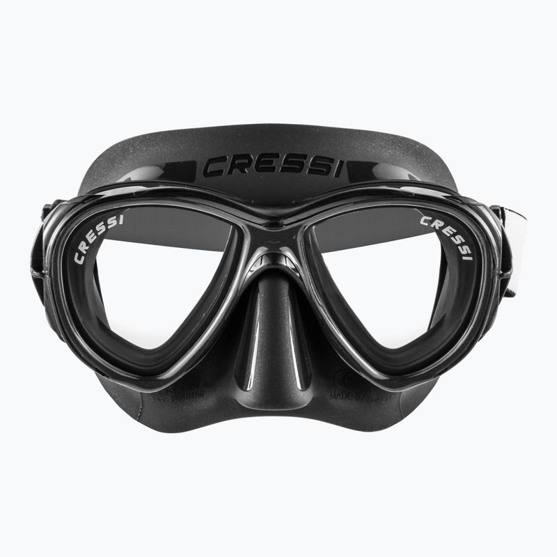 Cressi Samoa Tauchmaske schwarz/schwarz 2