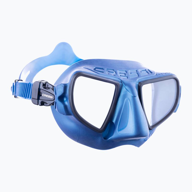 Cressi Atom blau Metall/schwarz Tauchmaske