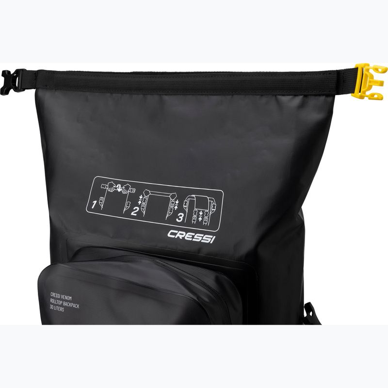 Cressi Venom Dry Backpack 30 l schwarz/gelb 6