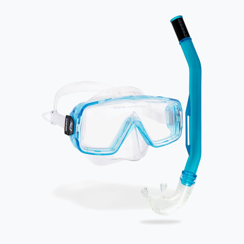 Cressi Sirena + Island Tauchset klar/quamarin