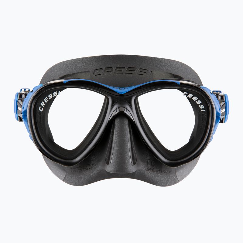 Cressi Naxos Tauchmaske schwarz/blau 2