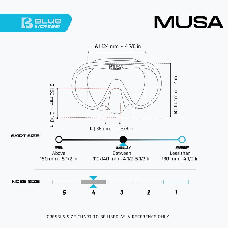 Tauchmaske Cressi Musa black 5