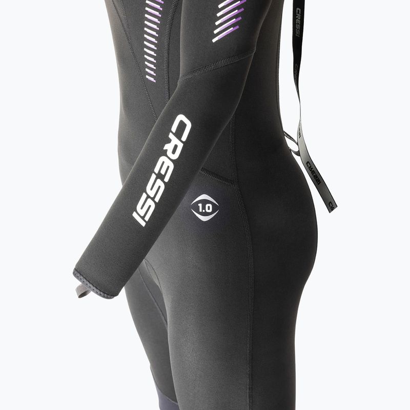 Damen Schwimm-Neoprenanzug Cressi Fast Monopiece 1 mm black/grey 5