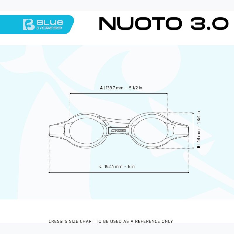 Cressi Nuoto 3.0 gelb/schwarz Schwimmbrille 4