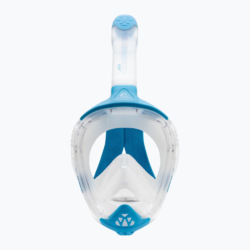 Vollgesichts-Schnorchelmaske Cressi Java Full Face clear/blue 3