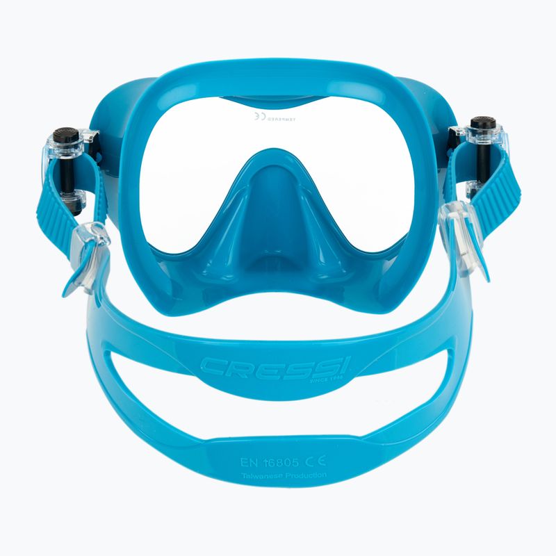 Cressi F1 Kleine türkisfarbene Tauchmaske 4