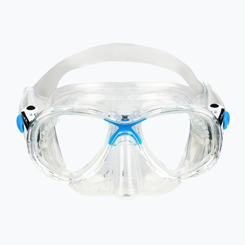 Cressi Marea + Seal Dry Jr klar/azurblaues Tauchset 4