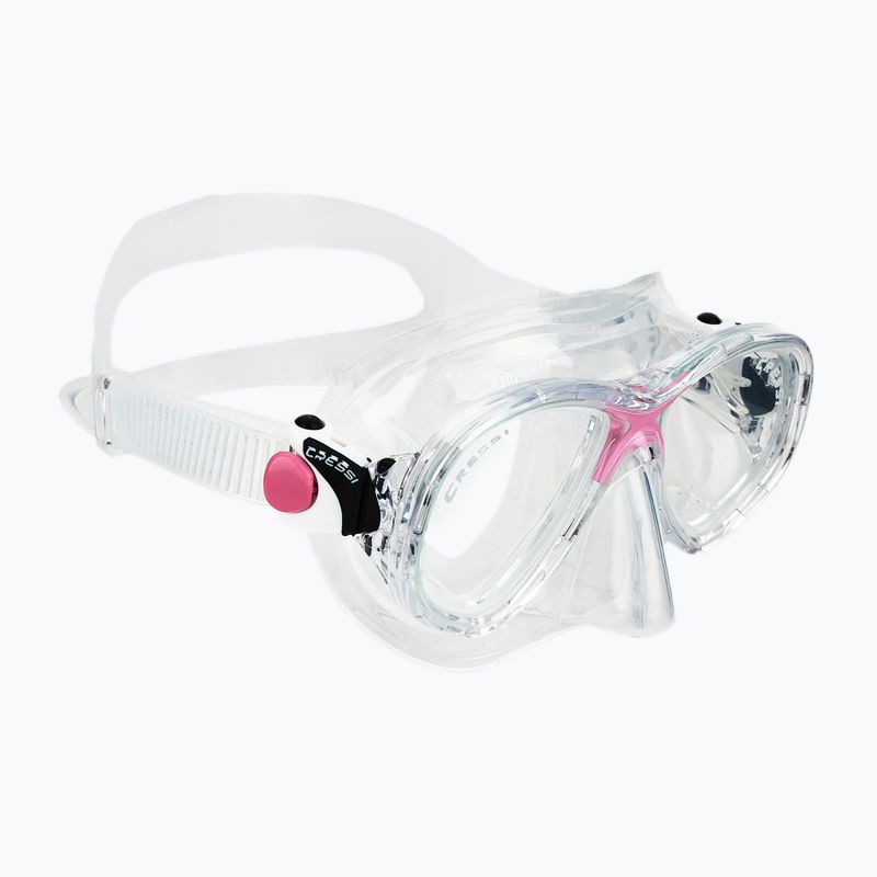 Cressi Marea + Seal Dry Jr Tauchset klar/rosa 2