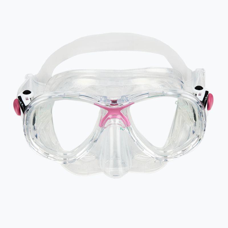 Cressi Marea + Seal Dry Jr Tauchset klar/rosa 4