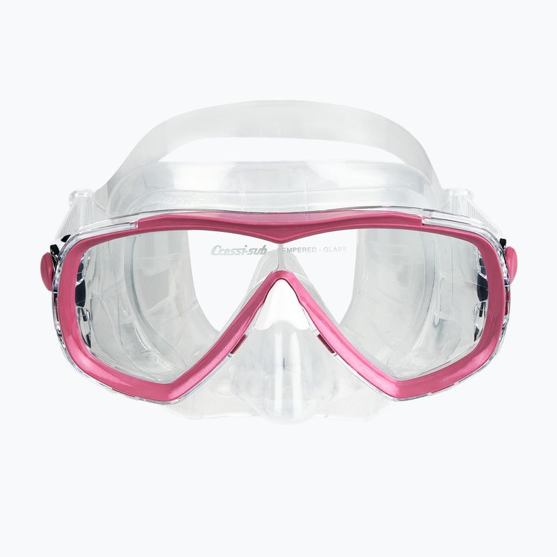 Cressi Estrella + Seal Dry klar/rosa Tauchset 4