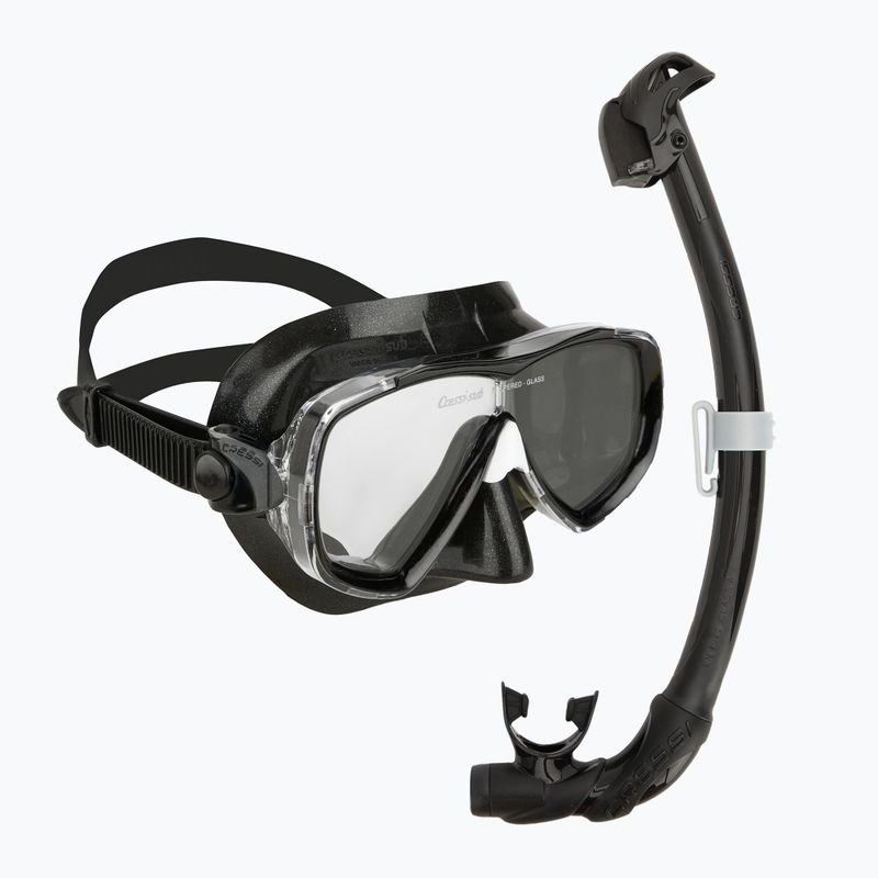 Cressi Estrella + Seal Dry Tauchset schwarz/schwarz