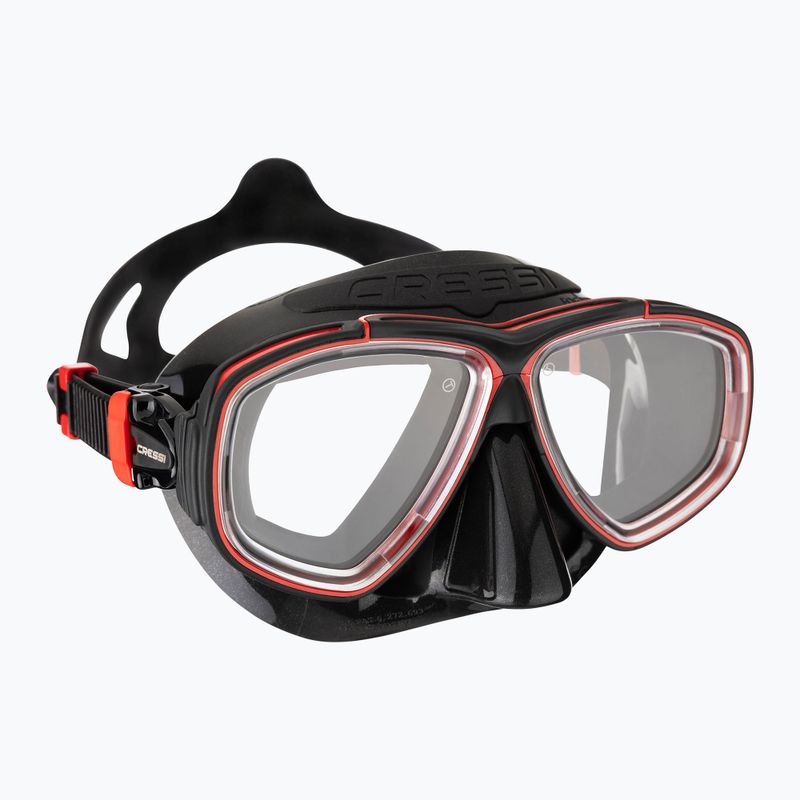 Cressi Prisma Tauchmaske schwarz/rot