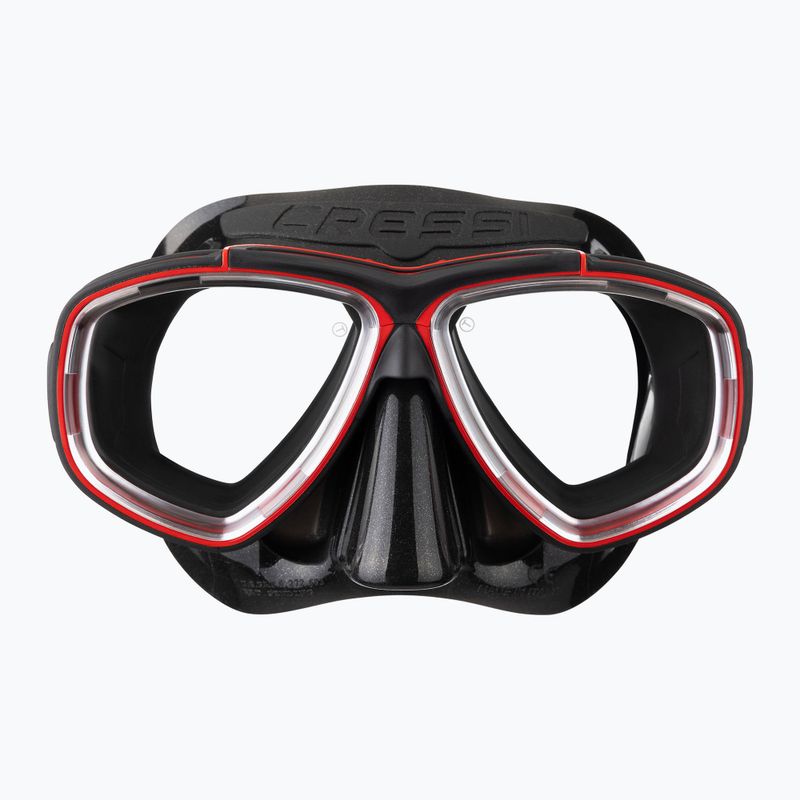 Cressi Prisma Tauchmaske schwarz/rot 2
