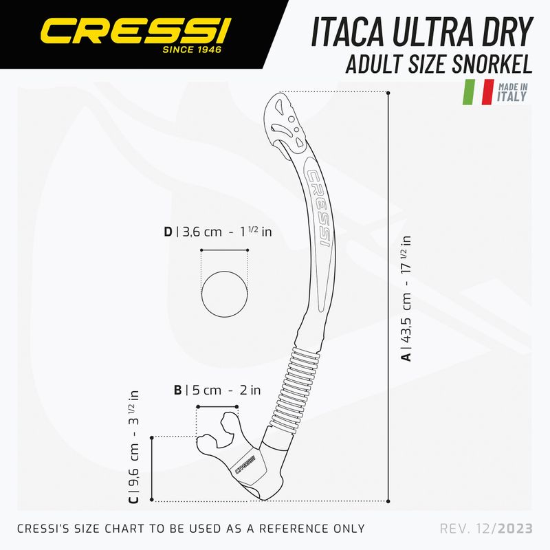 Cressi Itaca Ultra Dry Schnorchel klar/quamarin 5