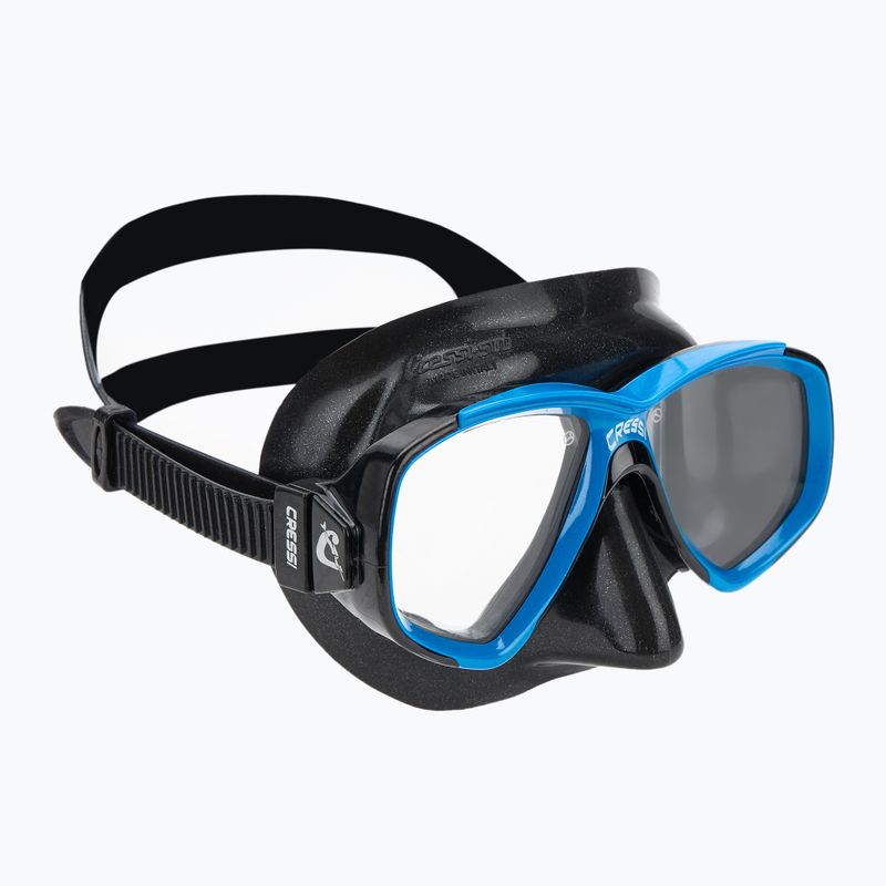 Cressi Perla + Mexico Tauchset schwarz/blau 2