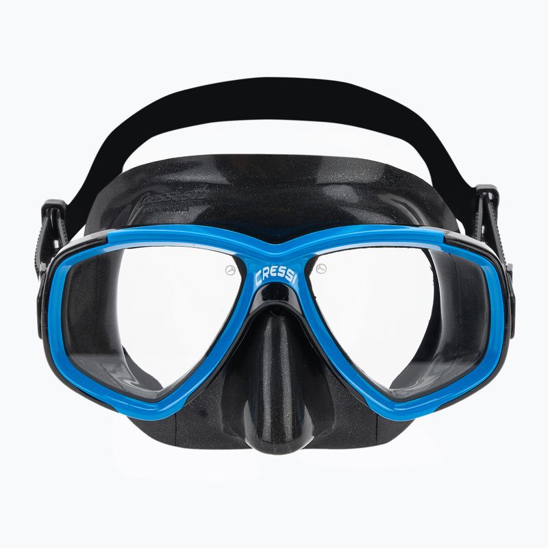 Cressi Perla + Mexico Tauchset schwarz/blau 3