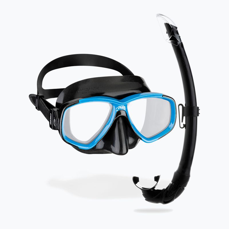 Cressi Perla + Mexico Tauchset schwarz/blau 9