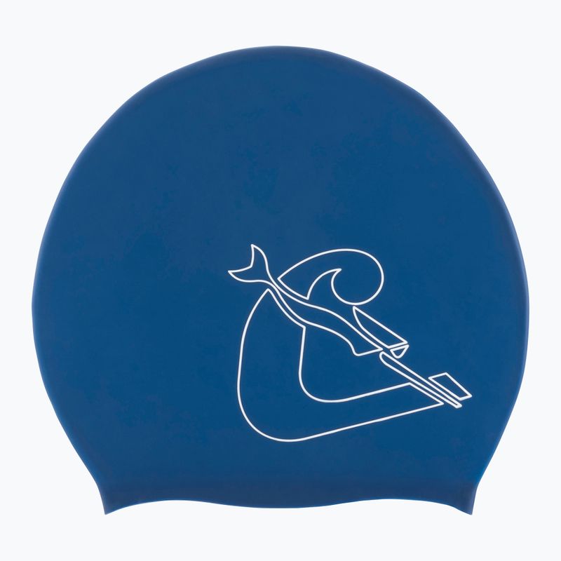Cressi Loira Long Hair Badekappe blau/weiß 2
