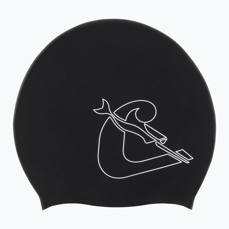 Cressi Loira Long Hair Badekappe schwarz/weiß 2