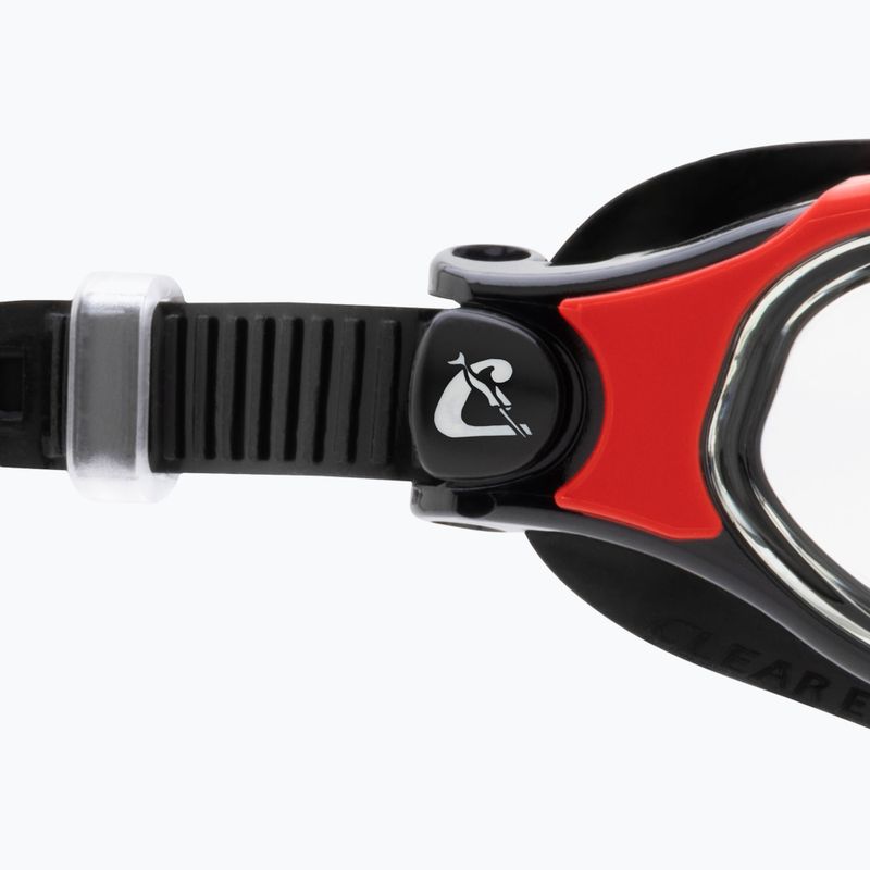 Cressi Clear Eyes Schwimmbrille schwarz/rot 3