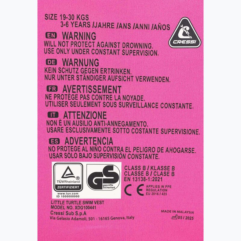 Schwimmweste Kinder Cressi Little Turtle lilac/pink 6
