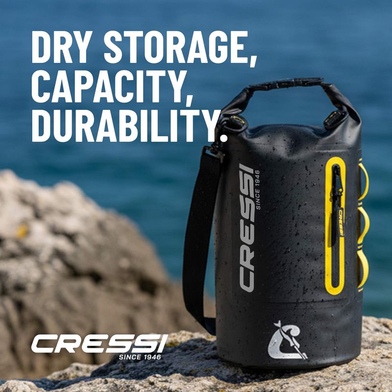 Dry Bag Cressi Ocelot Dry Bag 20 l black/yellow 7