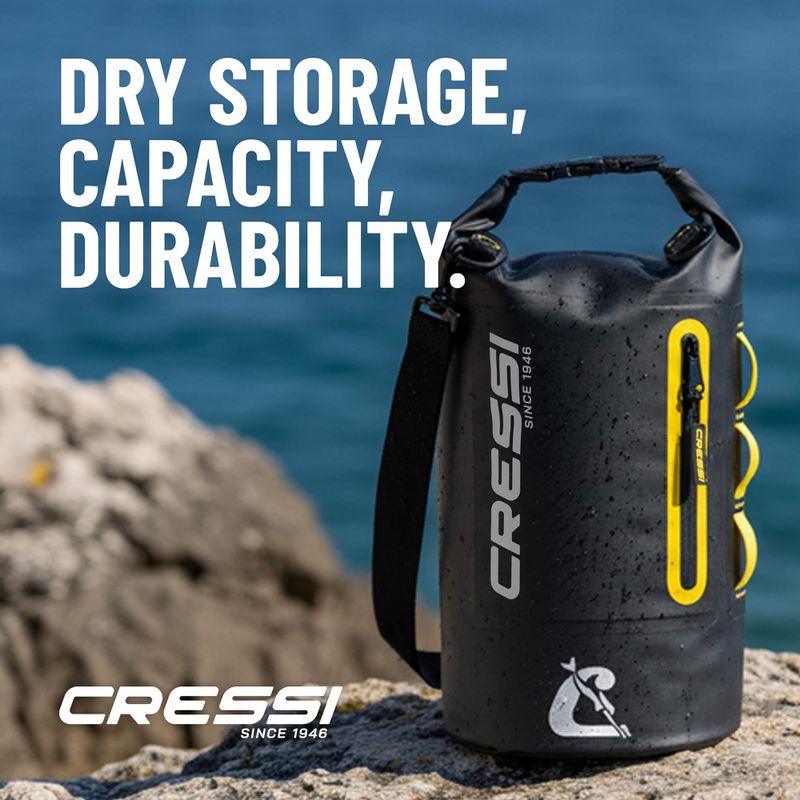 Dry Bag Cressi Ocelot Dry Bag 30 l black/yellow 6