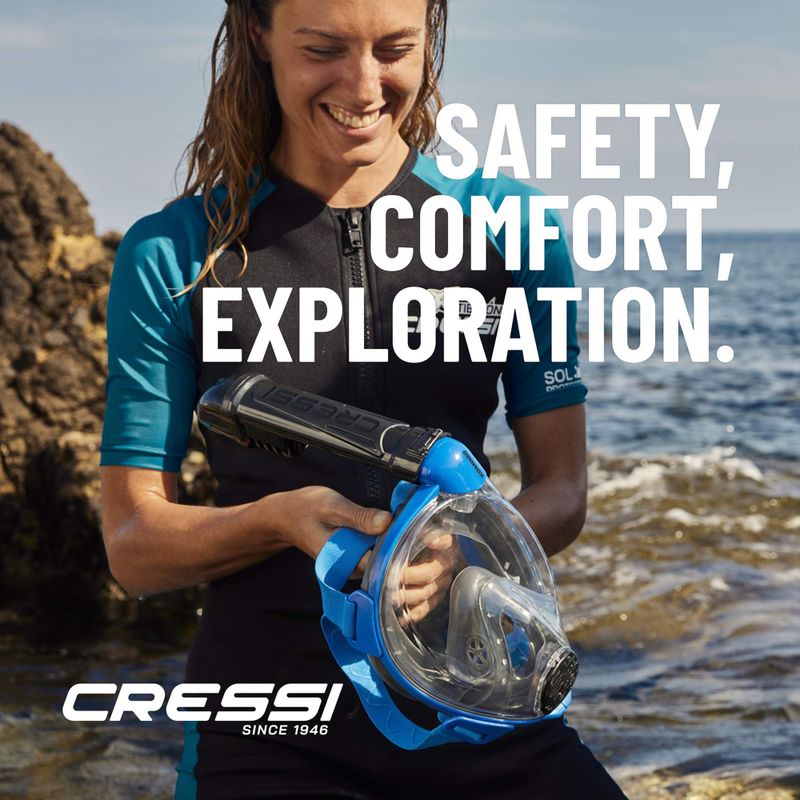 Schnorchelmaske Cressi Komodo Full Face black/yellow 12