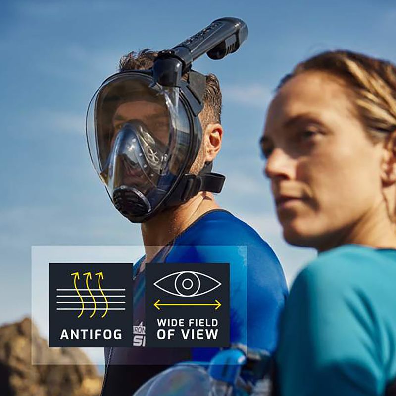 Schnorchelmaske Cressi Komodo Full Face black/black 12