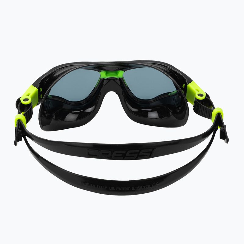 Schwimmmaske Cressi Cobra black/black/lime smoked 4