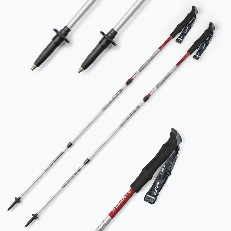 Masters Nordic Walking Stöcke Trekking Pole Summit Light rot 01S4419 7