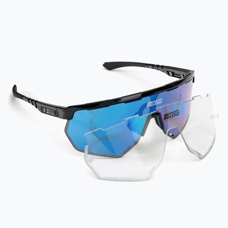 SCICON Aerowing schwarz glänzend/scnpp multimirror blau Fahrradbrille EY26030201