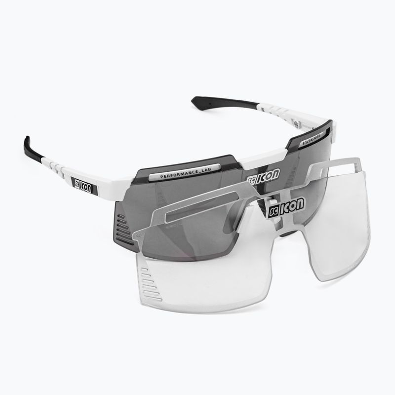 SCICON Aerowatt Foza weißer Glanz/scnpp multimirror silberne Fahrradbrille EY38080800