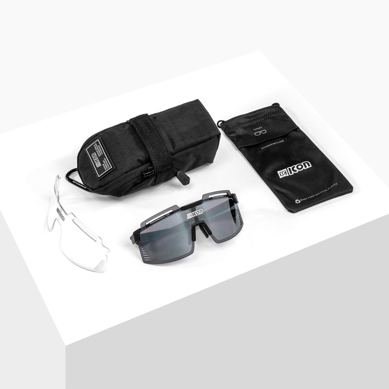 SCICON Aerowatt Foza weißer Glanz/scnpp multimirror silberne Fahrradbrille EY38080800 6