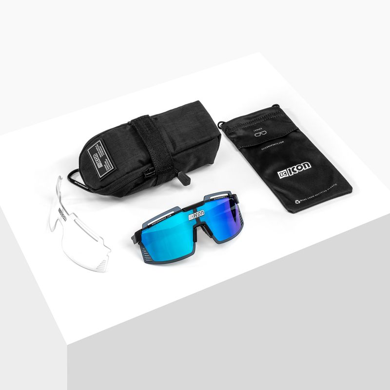 SCICON Aerowatt Foza Kristallglanz/scnpp multimirror blau Fahrradbrille EY38030700 6