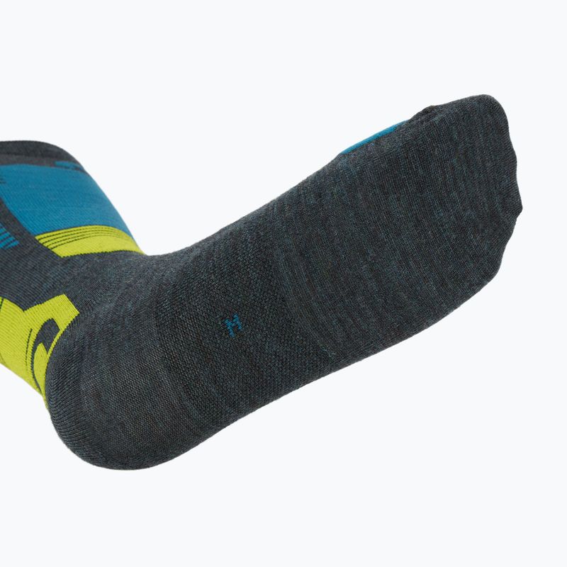 Skisocken Mico Light Weight Superthermo Natural Merino Ski teal melange 4