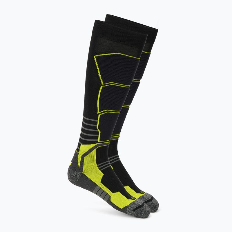 Skisocken Mico Medium Weight Superthermo Natural Marino Ski black/fluorescent yellow