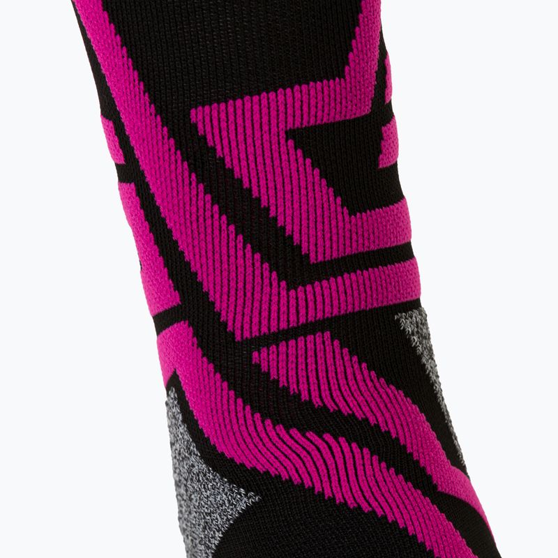 Skisocken Mico Medium Weight X-Performance X-C Ski schwarz-rosa CA146