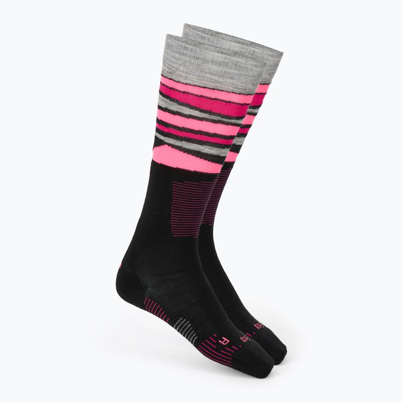 Damen Skisocken Mico Light Weight Superthermo Natural Merino Ski black/fluorescent fuchsia