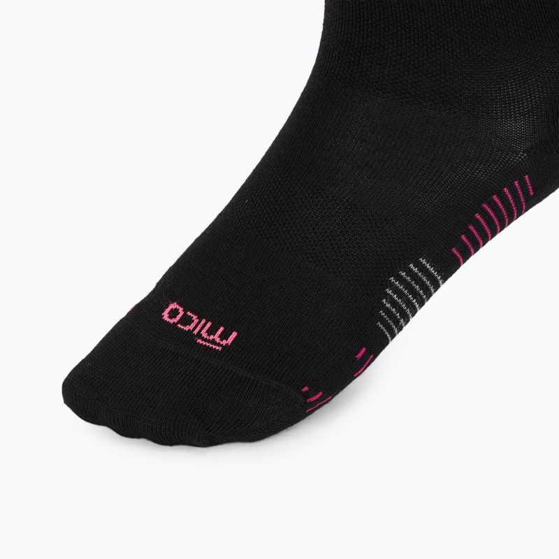 Damen Skisocken Mico Light Weight Superthermo Natural Merino Ski black/fluorescent fuchsia 3