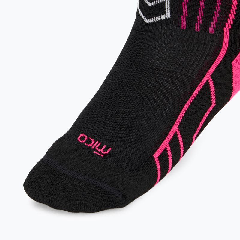Damen-Skisocken Mico Medium Weight Warm Control Ski black/fluorescent fuchsia 3