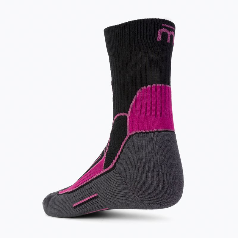 Trekkingsocken Damen Mico Medium Weight Crew Hike Extra Dry grau-rosa CA322 2