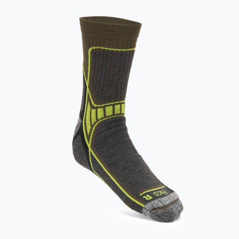 Trekkingsocken Mico Light Weight X-Performance Hike Crew grau-grün CA371 3