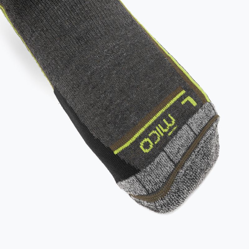 Trekkingsocken Mico Light Weight X-Performance Hike Crew grau-grün CA371 5