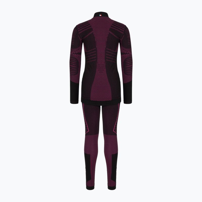Damen Thermounterwäsche Mico Extra Dry Kit schwarz-rosa BX2826 2