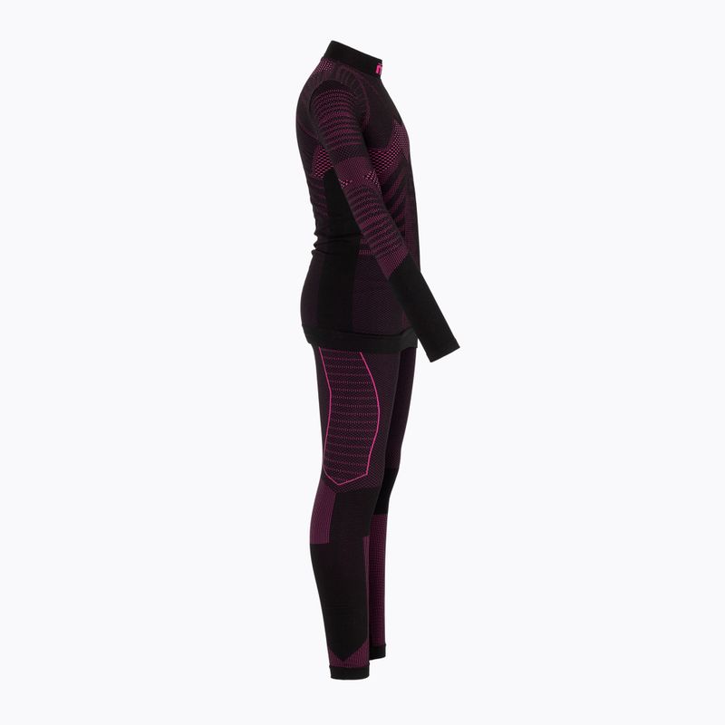 Damen Thermounterwäsche Mico Extra Dry Kit schwarz-rosa BX2826 3