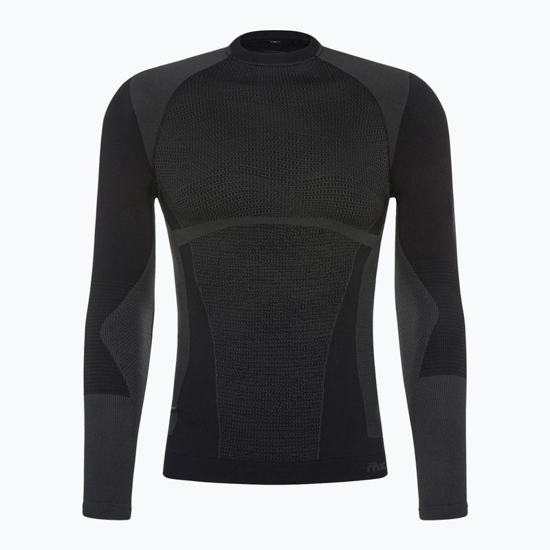 Unterwäsche Funktionsshirt Herren Mico Warm Control Round Neck schwarz IN185 6