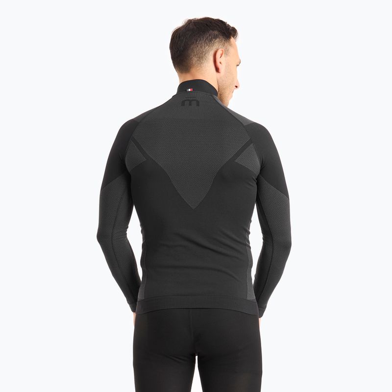 Herren-Thermoaktivshirt Mico Warm Control Zip Neck nero 2